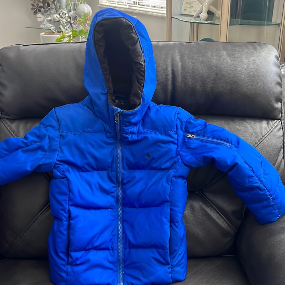 Almost New 💫💫Beautiful Royal, Boys Puffer Polo Coat..